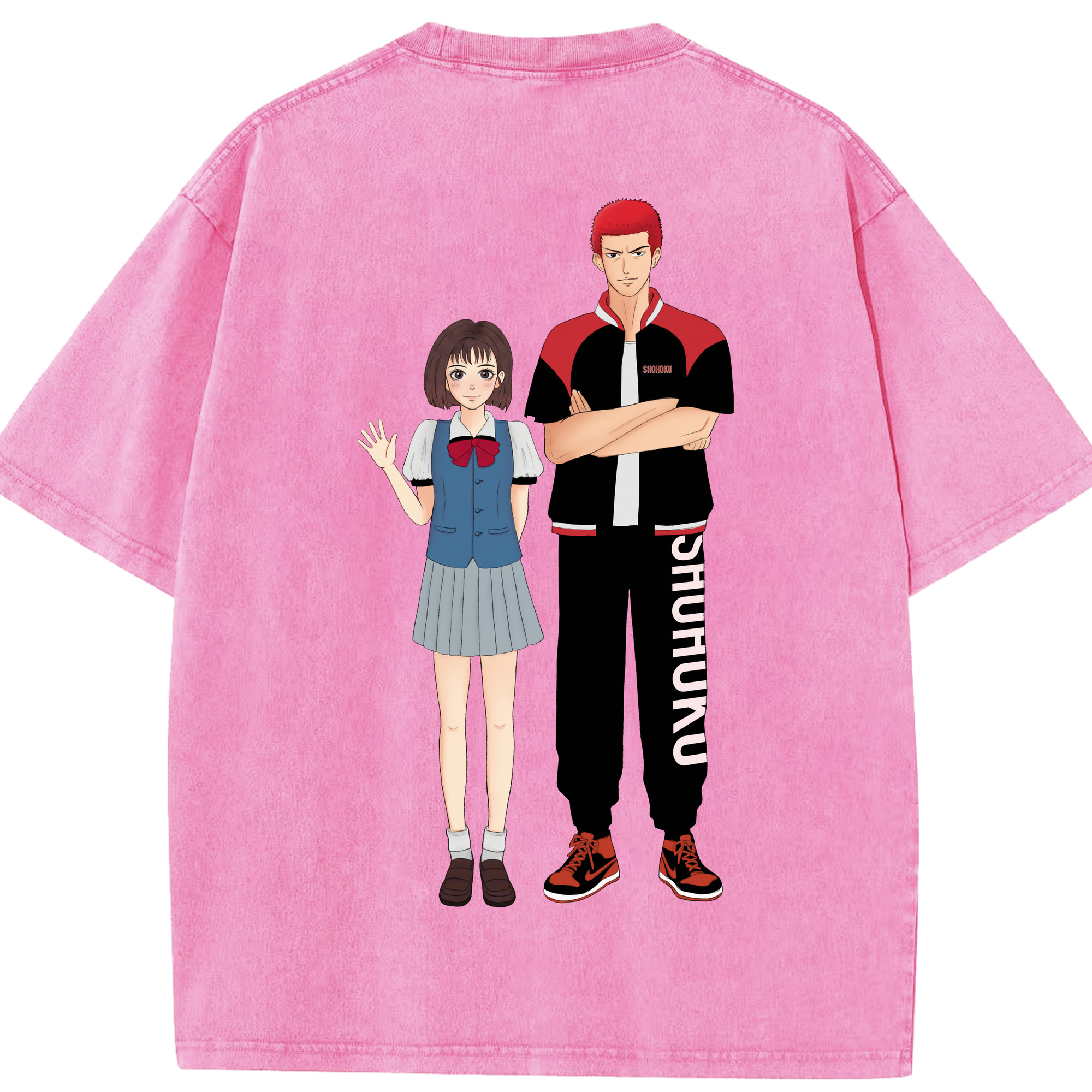（画像用） SLAM DUNK／スラムダンク 綿100% ヴィンテージ風 半袖Tシャツ（背面プリント）